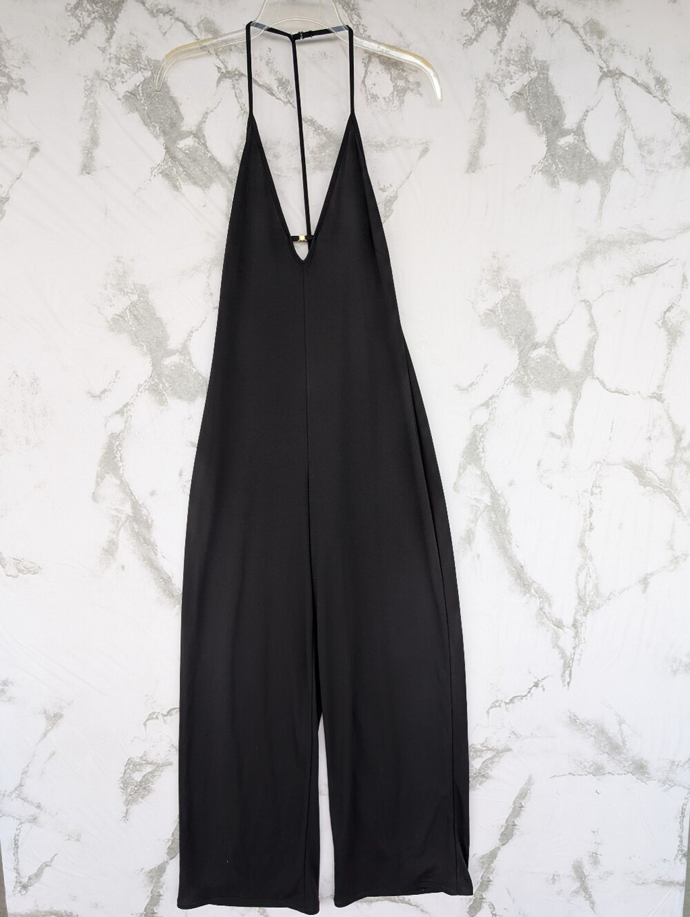 Vintage Victorias Secret Black V Neck Jumpsuit Pant Romper Size XS